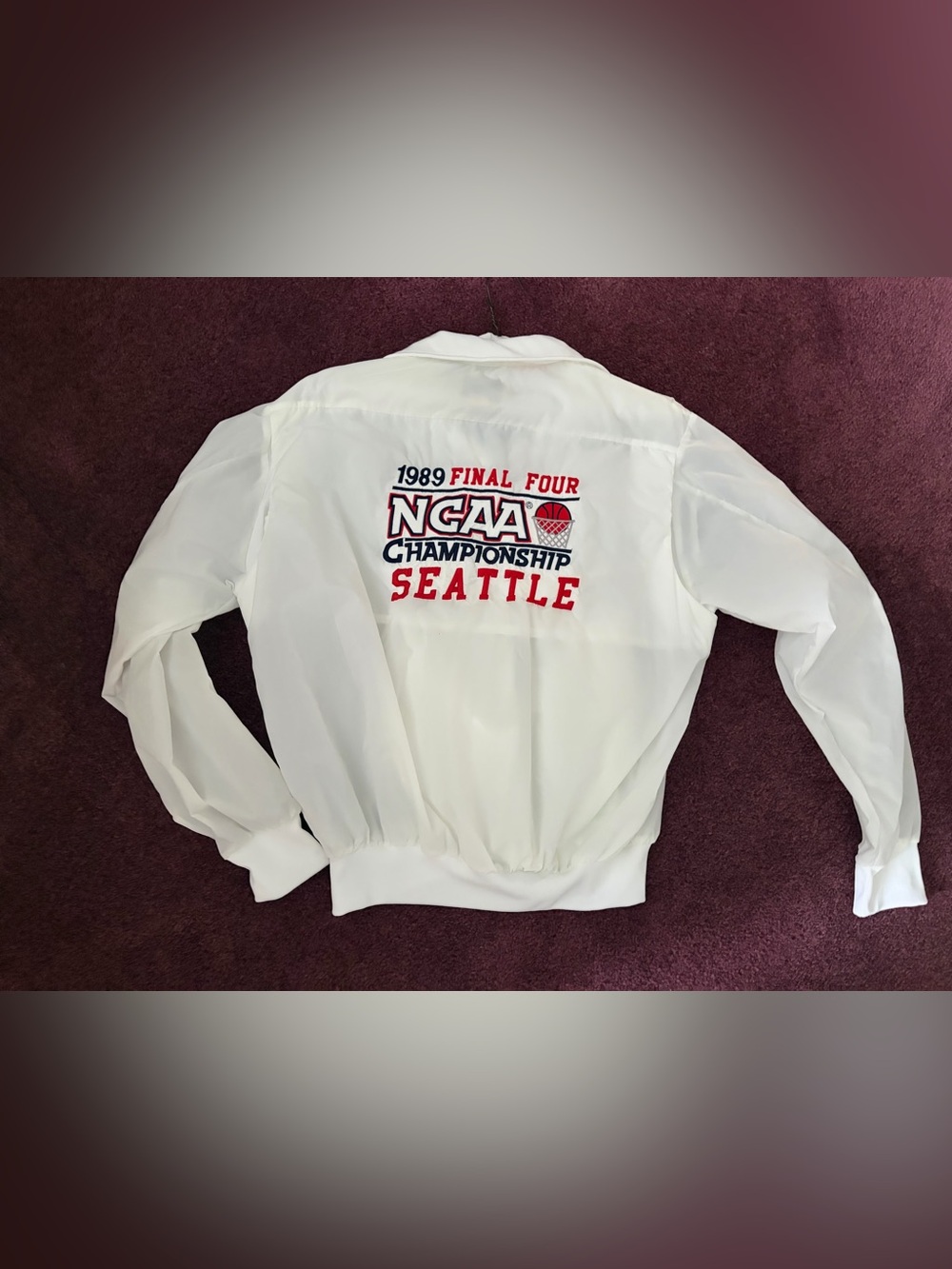 Logo 7 1989 NCAA Final Four Championship Seattle Windbreaker Jacket Large